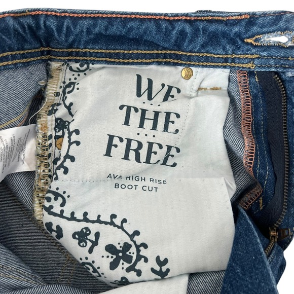 We The Free Ava High Rise Boot Cut Denim Jeans SZ 26 Western Casual Chic - Picture 9 of 14